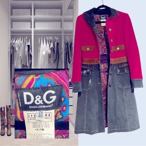 Dolce and Gabbana Button Up knee length Coat